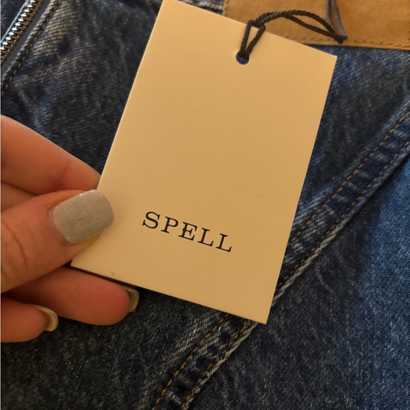 Spell Muse denim maxi skirt inky blue XS NWT - Picture 6 of 7